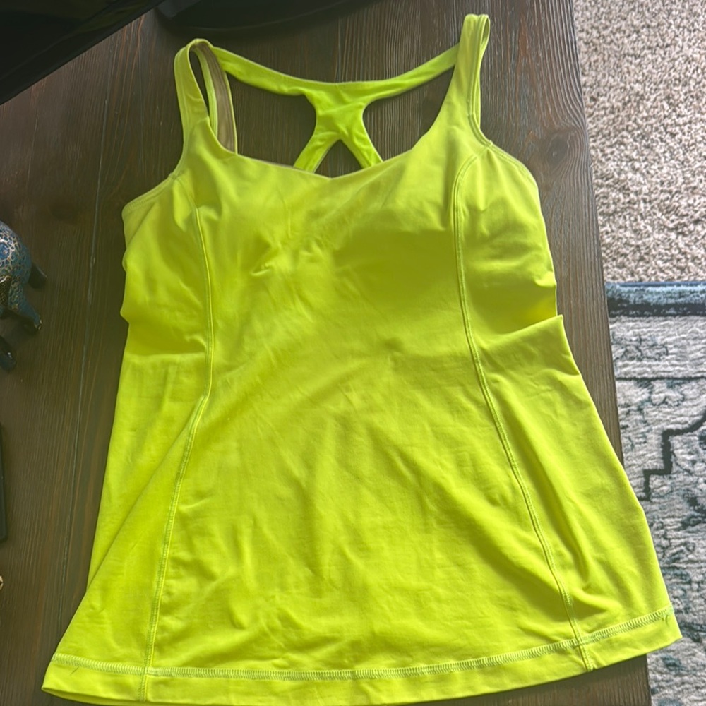 Lululemon Athletica Neon Yellow Tank Top
